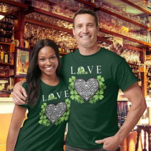 Irish LOVE Shamrock & Celtic Knot T-Shirt