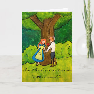 "Irish Lovers" - Happy Anniversary From Him Card