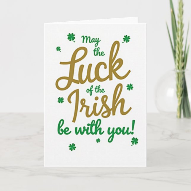 Irish Luck Blessing Card (Front)