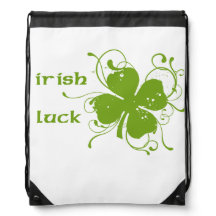 irish luck drawstring backpack