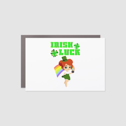 Irish Luck leprechaun 17 Day Saint March Patricks Car Magnet