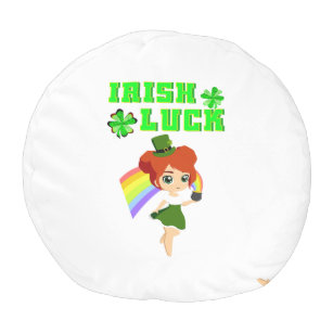 Irish Luck leprechaun 17 Day Saint March Patricks Pouf