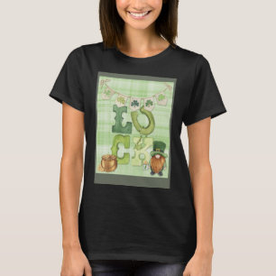 Irish Luck St Paddy s Day Gnome Shamrock Bunting G T-Shirt