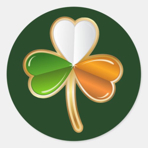 Irish Luck St Patricks Day Classic Round Sticker