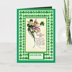 Irish Luck, St Patricks Day Poem Card