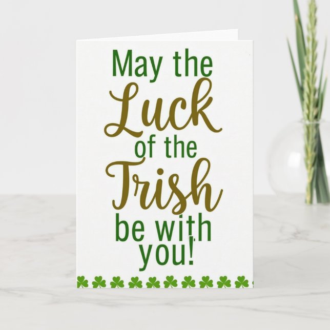 Irish Luck Wishes For You Card (Front)