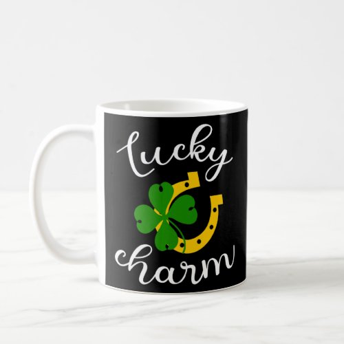 Irish Lucky Charm Horseshoe  Shamrock  St Patrick Coffee Mug