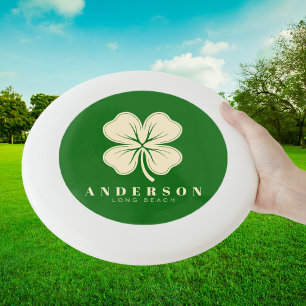 Irish Lucky Four Leaf Clover with Name Green Wham-O Frisbee