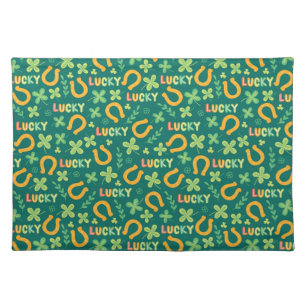 Irish LUCKY green pattern Cloth Placemat