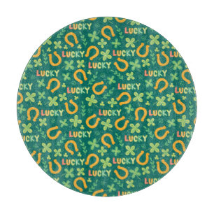 Irish LUCKY green pattern Cutting Board
