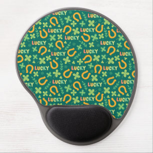 Irish LUCKY green pattern Gel Mouse Pad