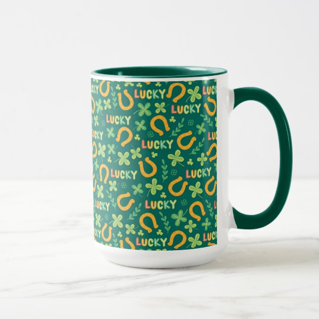 Irish LUCKY green pattern Mug (Right)