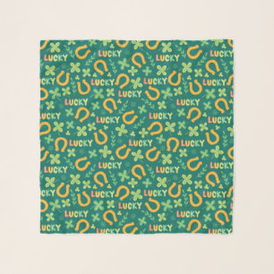 Irish LUCKY green pattern Scarf