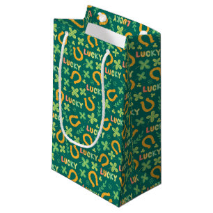 Irish LUCKY green pattern Small Gift Bag