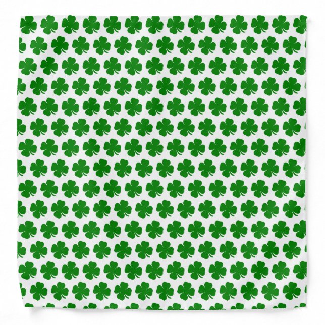 Irish lucky green shamrock bandana (Front)