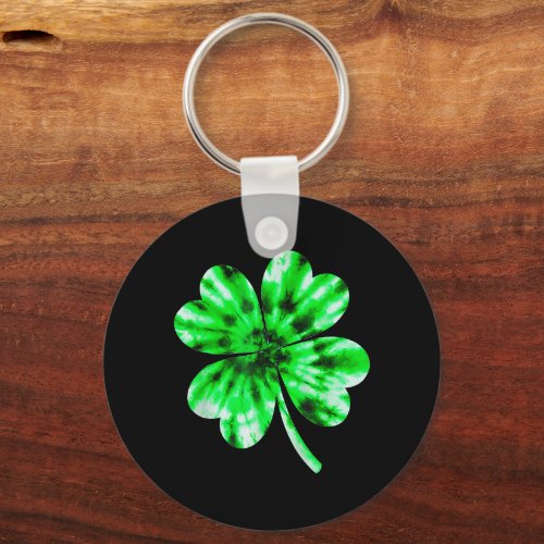 Irish Lucky Shamrock Green Clover St Patricks Day Keychain