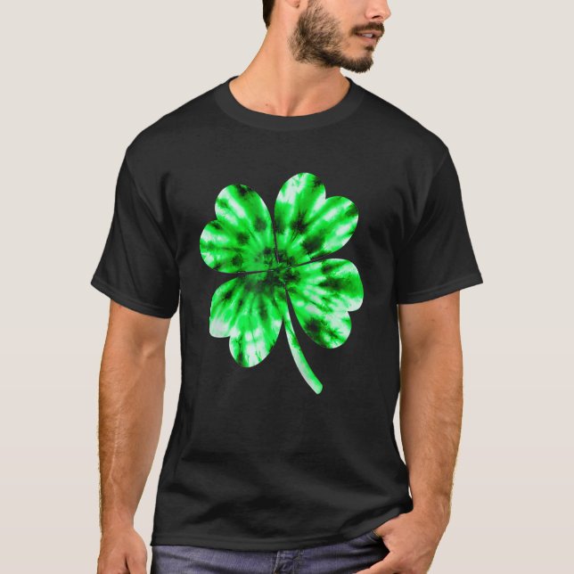 Irish Lucky Shamrock Green Clover St Patrick's Day T-Shirt (Front)
