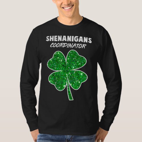 Irish Lucky Shamrock St Patricks Day Shenanigans C T_Shirt