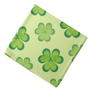 Irish Lucky Shamrocks Clovers Seamless Pattern Bandana