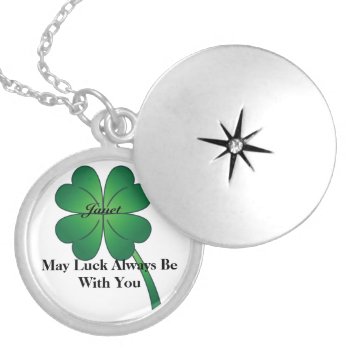 Irish Lucky  Silver Locket by PersonalCustom at Zazzle