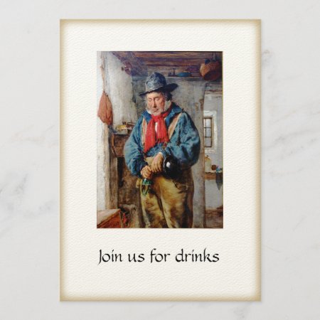 Irish Man & Whiskey Drinks Party Cocktails Invitation
