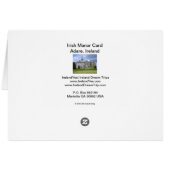Irish Manor Card (Back Horizontal)