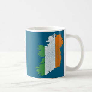 Irish Map And Flag Of Ireland Heritage St. Patrick Coffee Mug
