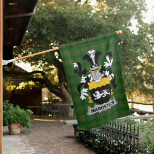  Irish Margetson Coat of Arms Family Crest Ireland House Flag