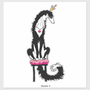Irish Marked Borzoi Die Cut Vinyl Sticker