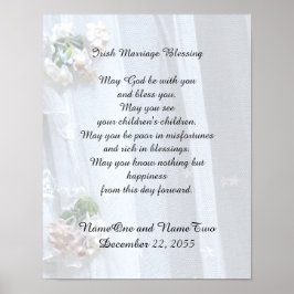 Irish Marriage Blessing 11" x 14" Vintage Lace Poster