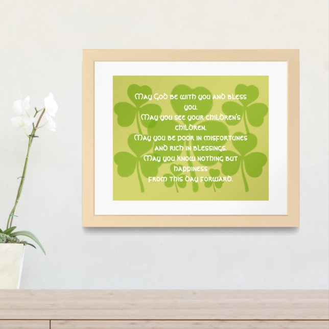 Irish Marriage Blessing Framed Art (Entryway)