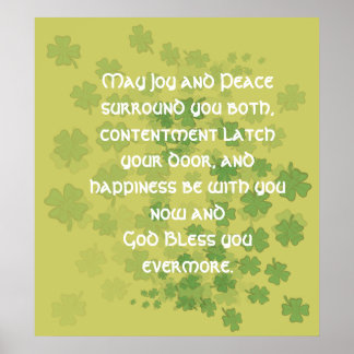 Irish Marriage Blessing Poster