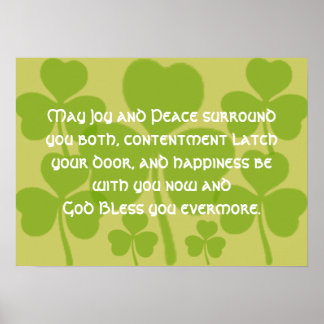 Irish Marriage Blessing - Poster