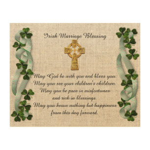 Irish Marriage blessing wood wall art