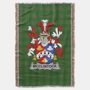  Irish McClintock Coat of Arms Family Crest Irelan Throw Blanket