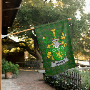  Irish McHugh or MacHugh Coat of Arms Family Crest House Flag