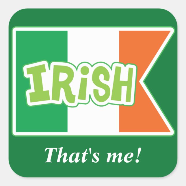 Irish Me Flag Sticker (Front)
