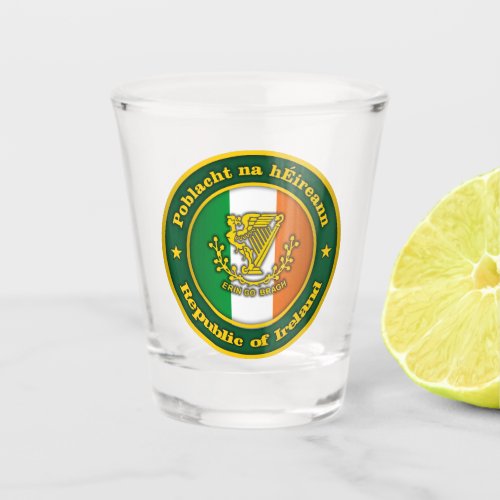 Irish Medallion 2 Shot Glass