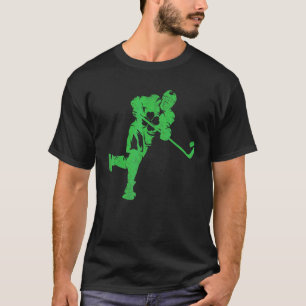 Irish Men Kids Boys  Ice Hockey St Patricks Day T-Shirt