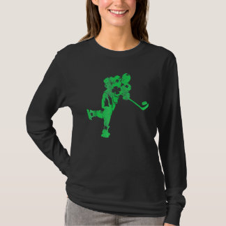 Irish Men Kids Boys  Ice Hockey St Patricks Day T-Shirt