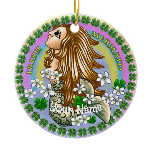 Irish Mermaid Ornament