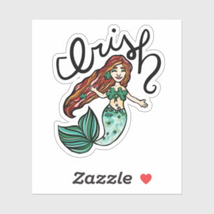 Irish Mermaid Red Hair Mermaids Sticker