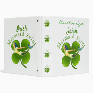 Irish Mermaid Saint Thunder_Cove 3 Ring Binder