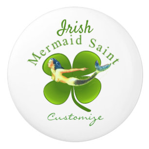 Irish Mermaid Saint Thunder_Cove Ceramic Knob