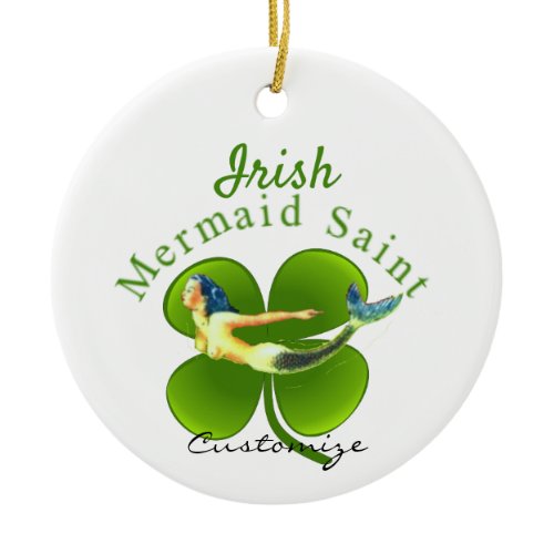 Irish Mermaid Saint Thunder_Cove Ceramic Ornament