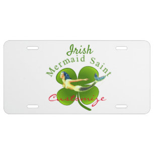 Irish Mermaid Saint Thunder_Cove License Plate