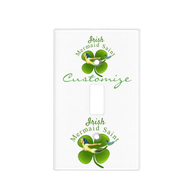 Irish Mermaid Saint Thunder_Cove Light Switch Cover (Front)