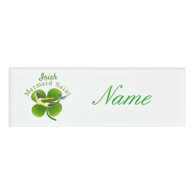 Irish Mermaid Saint Thunder_Cove Name Tag (Front)