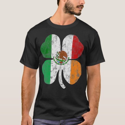 Irish Mexican Flag Ireland Mexico Shamrock St T_Shirt