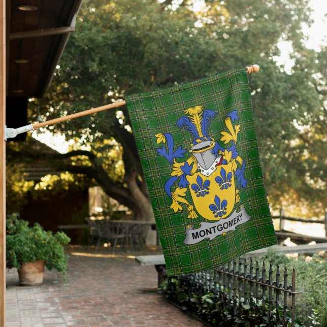  Irish Montgomery Coat of Arms Family Crest Irelan House Flag (In SItu)